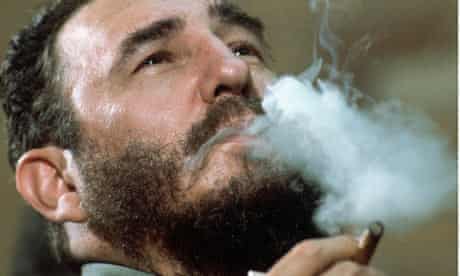 Fidel Castro smoking cigar