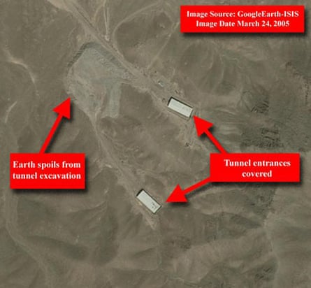 The suspected uranium enrichment facility near Qom