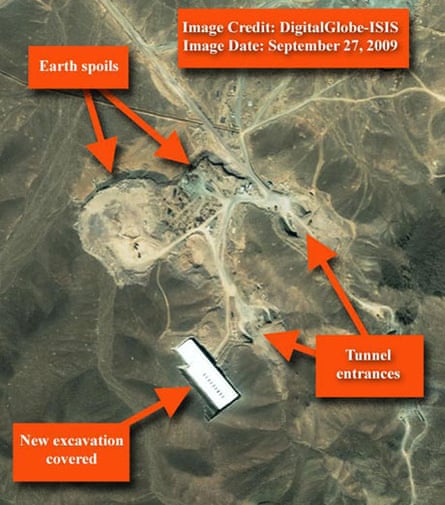 The suspected uranium enrichment facility near Qom