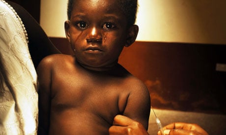 A child gets vaccinated, Ghana