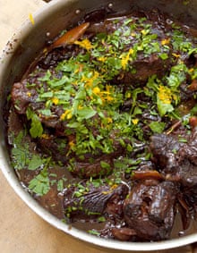 Oxtail with prunes and orange