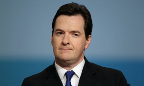 Chancellor George Osborne at the Conservative conference 2010