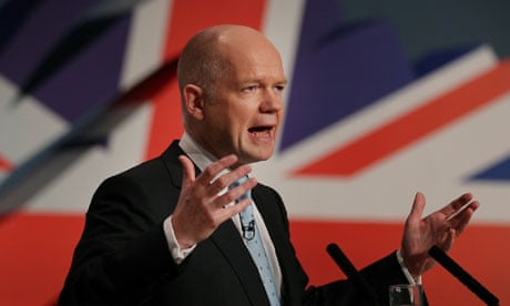 Foreign secretary William Hague at the Conservative conference 
