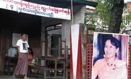 NLD headquarters after vote in Burma