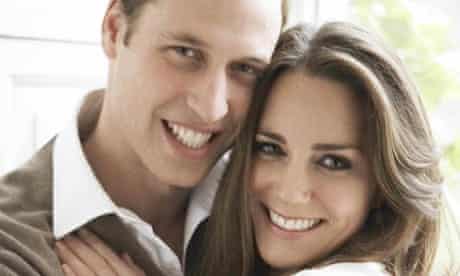 Close Up offical portrait to mark the engagement of Prince William and Kate Middleton