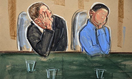 A court sketch of the two brothers convicted of the attacks