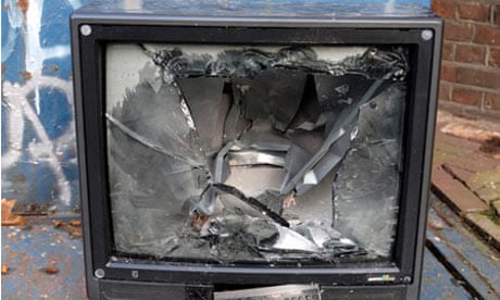 smashed TV