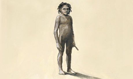 An artist's impression of the newly discovered 'fourth human'