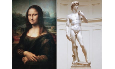 Image result for compare and contrast mona lisa and david