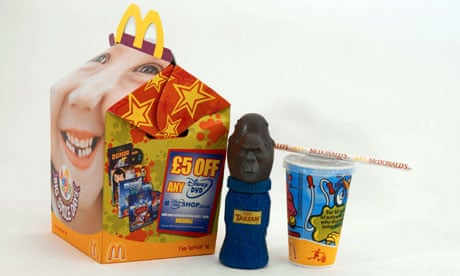 A McDonalds Happy Meal with Disney toy