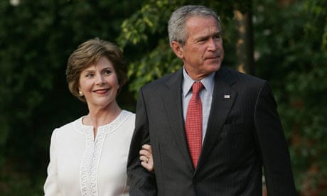 President George Bush and first lady Laura Bush at Heiligendamm