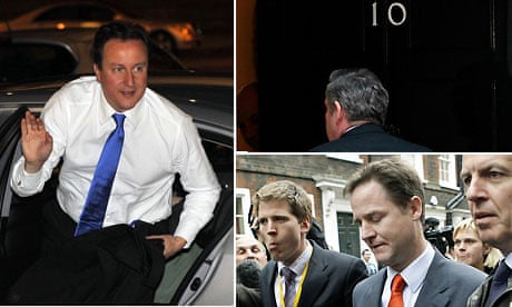 David Cameron, Gordon Brown and Nick Clegg