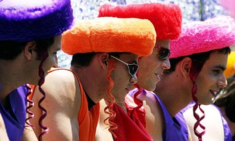 A gay parade in Tel Aviv, Israel, in 2004.
