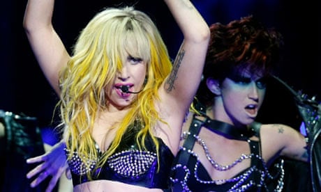 Lady Gaga performs a concert in Las Vegas earlier this month