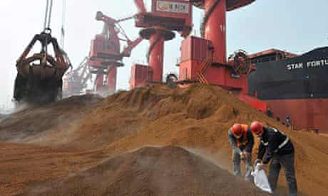 iron ore from Australia at Rizhao Port
