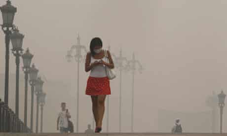 Smog in Moscow caused by fires