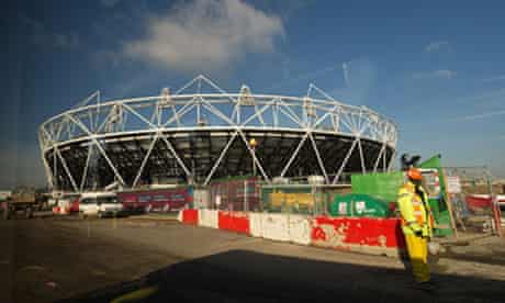The Olympic Stadium is pictured through