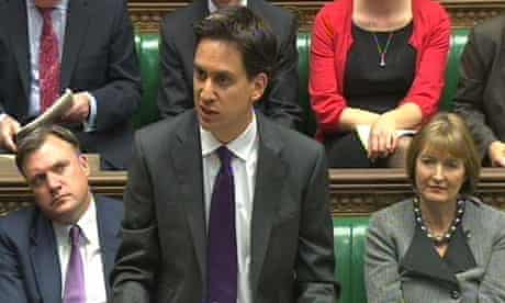 Labour leader Ed Miliband at prime minister's questions