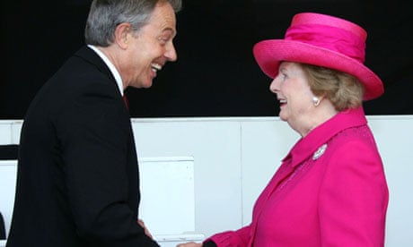 Tony Blair and Margaret Thatcher 