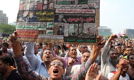 Egyptians protest in Tahrir square