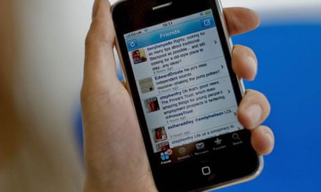 Twitter display on iPhone 