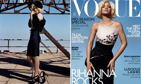 Rihanna - Rising from - Image 1 from Vogue Magazine's Black Cover Models
