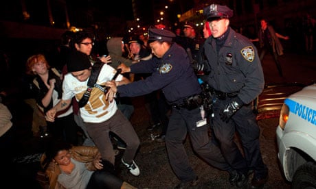 Protesters clash with police near Zuccotti Park