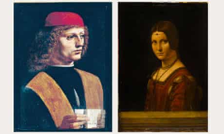 The Musician and La Belle Ferronniere, by Leonardo da Vinci.