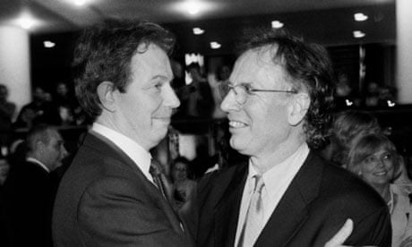 philip Gould And tony Blair Celebrate
