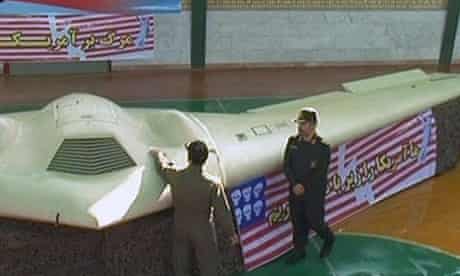 Iranian guards with US spy drone 