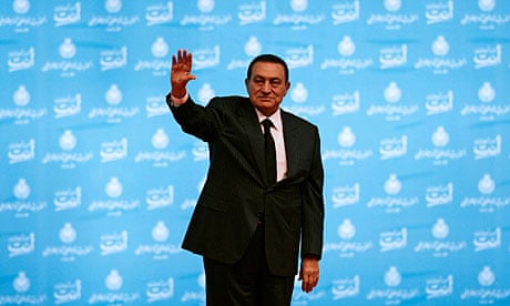 Hosni Mubarak at opening session of annual conference of National Democratic Party in Cairo
