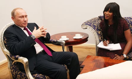 Naomi Campbell Gets The Scoop On Vladimir Putin Celebrity The Guardian