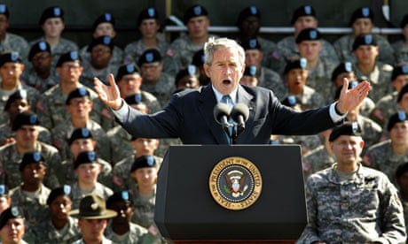 President George W. Bush speaks at a Basic Combat Training g