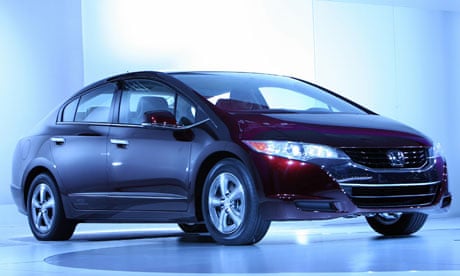 The Honda FCX Clarity hydrogen-powered car