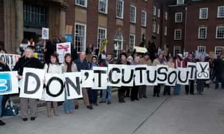 Don't Cut Us Out West Sussex protest