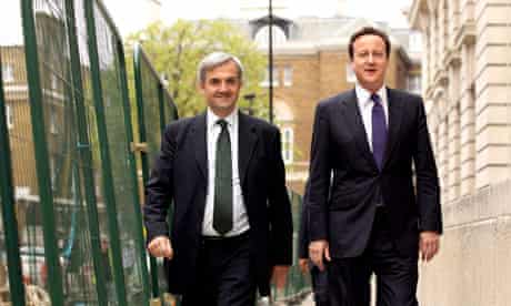 David Cameron with the Secretary of State for Energy and Climate Change Chris Huhne