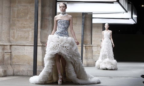 Alexander McQueen wedding dress rumour fuelled by ice queen show | Paris fashion week | The Guardian Alexander McQueen wedding dress rumour fuelled by ice queen show | Paris fashion week | The Guardian