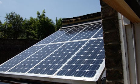 Solar panels on a house in Hackney