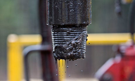 A drill pipe at a shale gas operation in Pennsylvania
