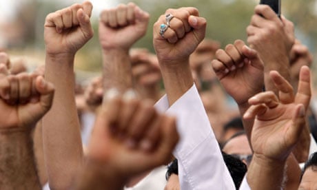Protesters in Bahrain in March 2011