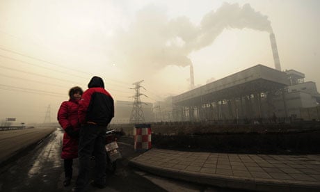 A coal-powered power plant in the notoriously polluted city of Linfen in Shanxi province