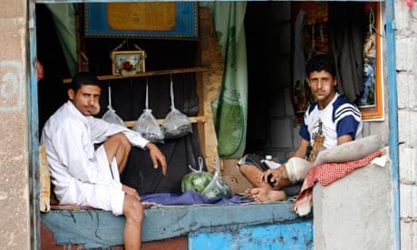 Qat sellers in Yemen