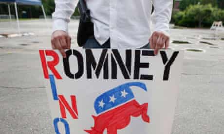 A supporter of Mitt Romney