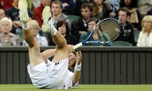 Daniel Gimeno-Traver slipped and fell on grass that was slick with condensation