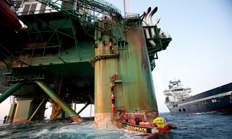 Greenpeace Leiv Eiriksson drilling rig 