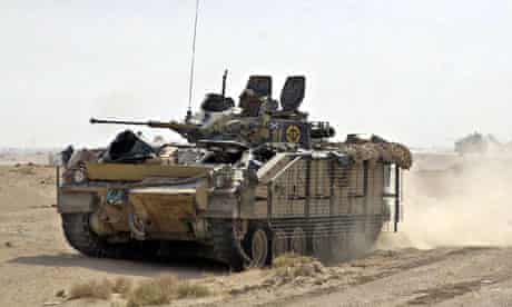 Warrior Armoured Personnel Carriers from B Company, The Black Watch,