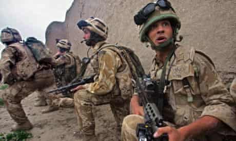 British Royal Marines under fire in Helmand.