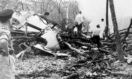 The wreckage of Dag Hammarskjöld's plane