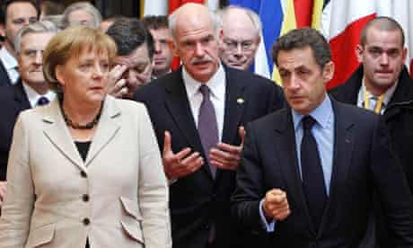 Angela Merkel George Papandreou Nicola Sarkozy