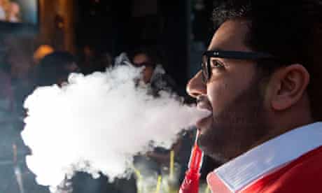 A shisha smoker in London